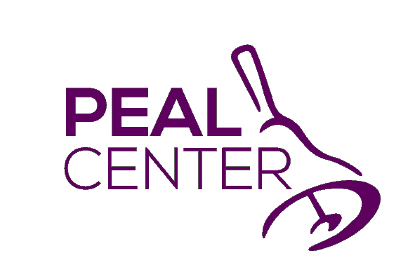 Logo of the PEAL Center with the outline of a bell